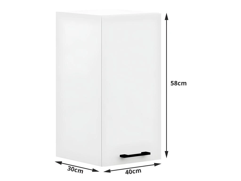 ASTRA - Meuble De Cuisine Haut Mural Style Moderne - 40x58x30 - 1 Porte 4 ASTRA - Meuble De Cuisine Haut Mural Style Moderne - 40x58x30 - 1 Porte – Image 2