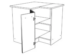 Cuisine Complète D'angle - 9 éléments De Rangements - Gris & Blanc - TRATTORIA -Electroménager Soldes meuble de cuisine 12409053