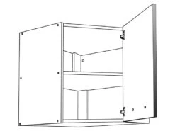 Cuisine Complète D'angle - 9 éléments De Rangements - Gris & Blanc - TRATTORIA -Electroménager Soldes meuble de cuisine 12409057