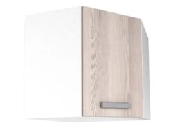 Cuisine Complète D'angle - 11 éléments De Rangements - Naturel Et Blanc - TRATTORIA -Electroménager Soldes meuble de cuisine 12409389