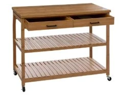 Desserte Îlot De Cuisine 4 Niveaux En Bambou L 108 Cm -Electroménager Soldes meuble de cuisine 12410579