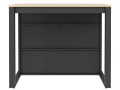 Ilot Central De Cuisine Avec 7 Niches - Naturel Et Anthracite - OPOLE -Electroménager Soldes meuble de cuisine 12435375