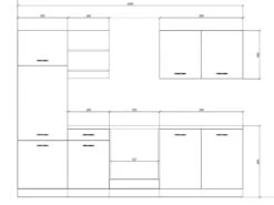 Cuisine Complète - 270 Cm - 6 éléments De Rangements - Anthracite Et Blanc - CAMBUSITA -Electroménager Soldes meuble de cuisine 12668979