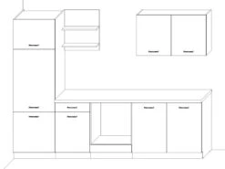 Cuisine Complète - 270 Cm - 6 éléments De Rangements - Anthracite Et Blanc - CAMBUSITA -Electroménager Soldes meuble de cuisine 12668983