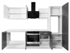 Cuisine Complète - 270 Cm - 6 éléments De Rangements - Anthracite Et Blanc - CAMBUSITA -Electroménager Soldes meuble de cuisine 12668989