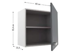 Cuisine Complète D'angle - 11 éléments De Rangements - Anthracite Et Blanc - TRATTORIA -Electroménager Soldes meuble de cuisine 12678675