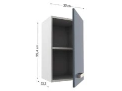 Cuisine Complète D'angle - 11 éléments De Rangements - Anthracite Et Blanc - TRATTORIA -Electroménager Soldes meuble de cuisine 12678689