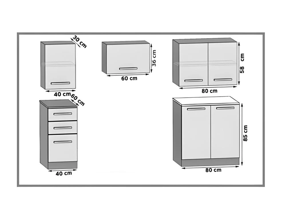 SCANDIK | Cuisine Complète Modulaire Linéaire L 180/120 Cm 5 Pcs | Plan De Travail INCLUS | Ensemble Armoires Placards Cuisine 4 SCANDIK | Cuisine Complète Modulaire Linéaire L 180/120 Cm 5 Pcs | Plan De Travail INCLUS | Ensemble Armoires Placards Cuisine – Image 2