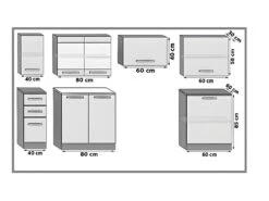 NOVIA | Cuisine Complète Linéaire 240/180 Cm 7 Pcs | Plan De Travail INCLUS | Ensemble Meubles Cuisine -Electroménager Soldes meuble de cuisine 12693135