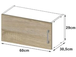 ASTRA - Meuble De Cuisine Pour Hotte Style Moderne - 60x29x30.5 - 1 Porte -Electroménager Soldes meuble de cuisine 12694767