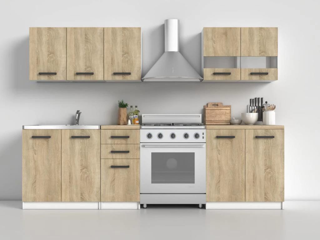 ELIF - Cuisine Complète Modulaire + Linéaire L 200 Cm 6 Pcs - Plan De Travail INCLUS - Ensemble Meubles Armoires Cuisine 3 ELIF - Cuisine Complète Modulaire + Linéaire L 200 Cm 6 Pcs - Plan De Travail INCLUS - Ensemble Meubles Armoires Cuisine