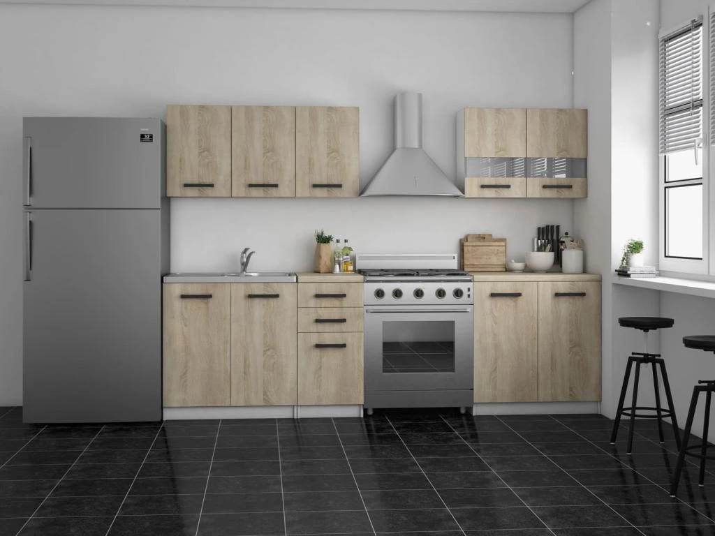 ELIF - Cuisine Complète Modulaire + Linéaire L 200 Cm 6 Pcs - Plan De Travail INCLUS - Ensemble Meubles Armoires Cuisine 5 ELIF - Cuisine Complète Modulaire + Linéaire L 200 Cm 6 Pcs - Plan De Travail INCLUS - Ensemble Meubles Armoires Cuisine – Image 3