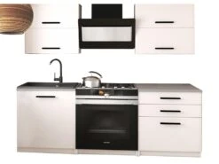 TONITO - Cuisine Complète L120 Cm - Cuisine Droite 4 Pcs - Plan De Travail Inclus