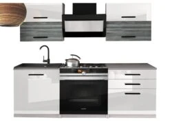 KATALINA - Cuisine Complète L120 Cm - Cuisine Droite 4 Pcs - Plan De Travail Inclus
