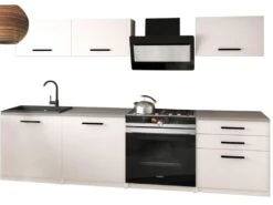 LAURENTO - Cuisine Complète L180 Cm - Cuisine Droite 6 Pcs - Plan De Travail Inclus