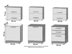 MENORKA - Cuisine Complète L180 Cm - Cuisine Droite 6 Pcs - Plan De Travail Inclus -Electroménager Soldes meuble de cuisine 12884135
