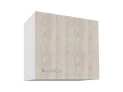 Cuisine Complète D'angle - 13 éléments De Rangements - Naturel Et Blanc - TRATTORIA -Electroménager Soldes meuble de cuisine 13181951