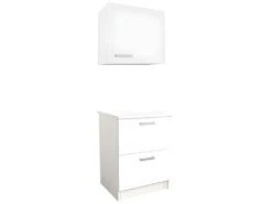 Cuisine Complète D'angle - 13 éléments De Rangements - Blanc - TRATTORIA -Electroménager Soldes meuble de cuisine 13182031