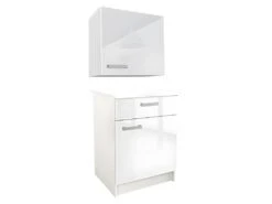 Cuisine Complète D'angle - 13 éléments De Rangements - Blanc - TRATTORIA -Electroménager Soldes meuble de cuisine 13182033