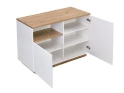 Ilot Central De Cuisine Avec 2 Portes Et 1 Niche En MDF - Naturel Et Blanc - CORELINA 18 Ilot Central De Cuisine Avec 2 Portes Et 1 Niche En MDF - Naturel Et Blanc - CORELINA -Electroménager Soldes meuble de cuisine 14177813