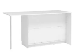 Ilot Central De Cuisine Avec 2 Portes, 1 Tiroir Et 2 Niches - Blanc - TUNORI -Electroménager Soldes meuble de cuisine 16574125