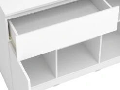 Ilot Central De Cuisine Avec 2 Portes, 1 Tiroir Et 2 Niches - Blanc - TUNORI -Electroménager Soldes meuble de cuisine 16574151