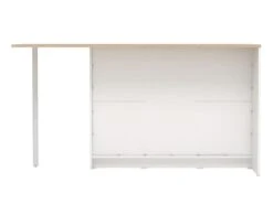 Ilot Central De Cuisine Avec 2 Portes, 1 Tiroir Et 2 Niches - Blanc Et Naturel Clair - TUNORI 19 Ilot Central De Cuisine Avec 2 Portes, 1 Tiroir Et 2 Niches - Blanc Et Naturel Clair - TUNORI -Electroménager Soldes meuble de cuisine 16576361