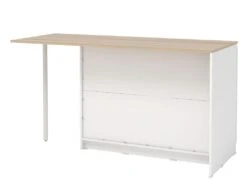 Ilot Central De Cuisine Avec 2 Portes, 1 Tiroir Et 2 Niches - Blanc Et Naturel Clair - TUNORI 20 Ilot Central De Cuisine Avec 2 Portes, 1 Tiroir Et 2 Niches - Blanc Et Naturel Clair - TUNORI -Electroménager Soldes meuble de cuisine 16576369