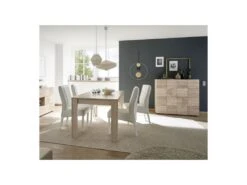 Vaisselier 2 Portes Chêne Clair - BARI -Electroménager Soldes meuble de cuisine 17634497