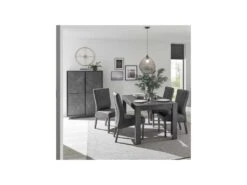 Vaisselier 4 Portes Marbre Noir - BURANO -Electroménager Soldes meuble de cuisine 17634695