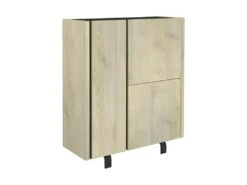 Vaisselier 3 Portes Chêne Clair/Ardoise N°2 - FOREST