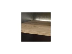 Vaisselier 2 Portes Chêne Miel/Métal - ANGELE -Electroménager Soldes meuble de cuisine 17634769