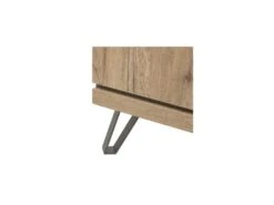 Vaisselier 2 Portes Chêne Miel/Métal - ANGELE -Electroménager Soldes meuble de cuisine 17634771