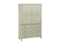 Armoire 2 Portes 3 Tiroirs Vert Sauge - MIZZILA