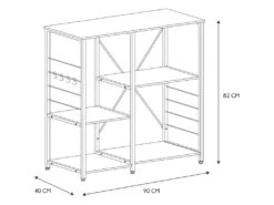 Etagère De Cuisine En Bois Et Métal Stan -Electroménager Soldes meuble de cuisine 18072067