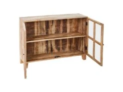 CRISVA - Buffet Vitré 2 Portes En Manguier Massif -Electroménager Soldes meuble de cuisine 18184893