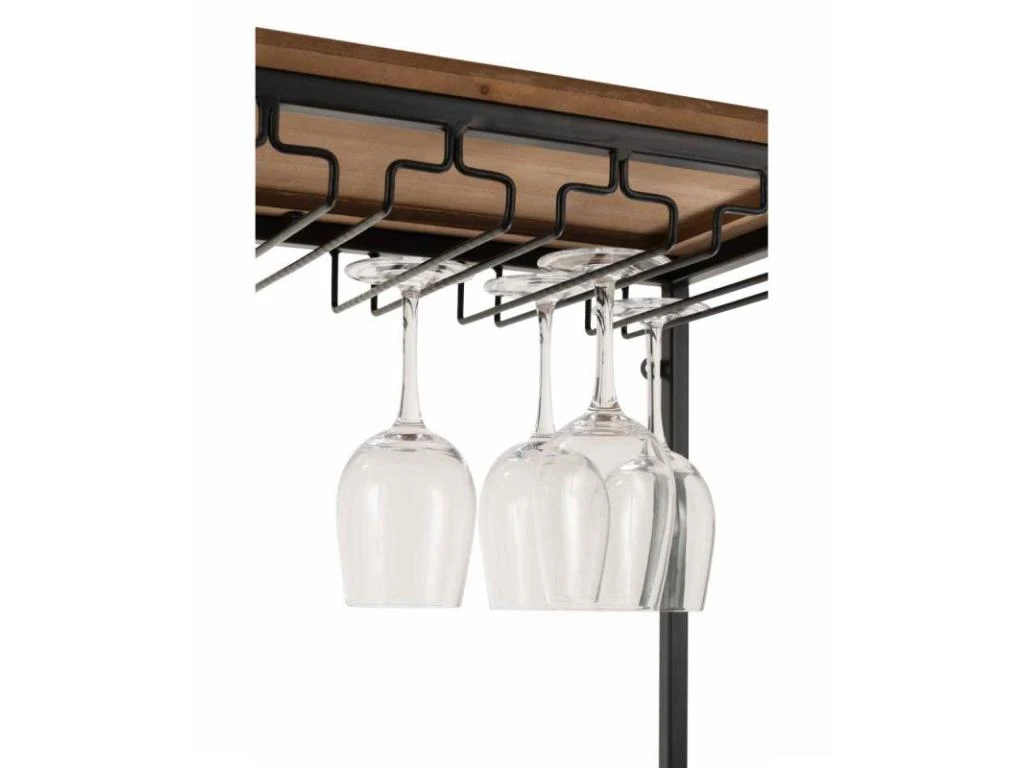 Vaisselier De Bar "Armoire" 160cm Marron 6 Vaisselier De Bar "Armoire" 160cm Marron – Image 4