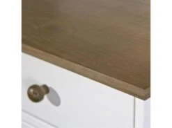 Vaisselier 4 Portes "Takao" 90cm Blanc & Naturel -Electroménager Soldes meuble de cuisine 19161529