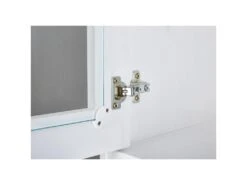 Vaisselier Bois Massif 4 Portes "Takao" 90cm Blanc -Electroménager Soldes meuble de cuisine 19161729