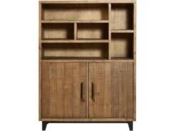 Vitrine 2 Portes & 6 Niches "Favola" 120cm Marron