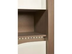 Vitrine 4 Portes En Bois "Latone" 120cm Marron -Electroménager Soldes meuble de cuisine 19162141