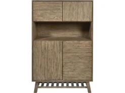 Vitrine 4 Portes & 1 Niche "Mirano" 150cm Marron