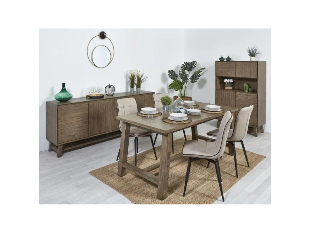 Vitrine 4 Portes & 1 Niche "Mirano" 150cm Marron 7 Vitrine 4 Portes & 1 Niche "Mirano" 150cm Marron – Image 5