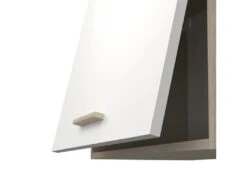 Dessus De Hotte 60 Cm 1 Abattant Blanc/Chêne - ABINCI - L 60 X L 30 X H 42 Cm -Electroménager Soldes meuble de cuisine 19722057