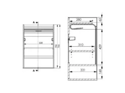 Meuble De Rangement De Cuisine à Rideau Coulissant Blanc - KULE - L 54 X L 36 X H 77 Cm -Electroménager Soldes meuble de cuisine 19722101