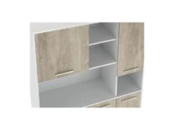 ECO Buffet De Cuisine L 120 Cm - Decor Chene -Electroménager Soldes meuble de cuisine 19806729