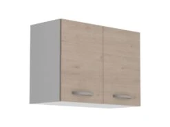 OSLO Meuble Haut 2 Portes - Décor Chene Jackson - L 80 X P 36 X H 58 Cm
