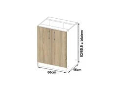 ASTRA - Meuble De Cuisine Bas Style Moderne - 60x82x54 - 2 Portes -Electroménager Soldes meuble de cuisine 20981951