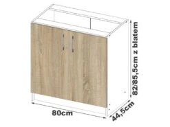 ASTRA - Meuble De Cuisine Bas Style Moderne - 80x82x54 - 2 Portes -Electroménager Soldes meuble de cuisine 20981959