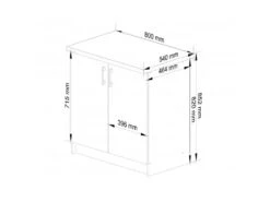 ASTRA - Meuble De Cuisine Bas Style Moderne - 80x82x54 - 2 Portes -Electroménager Soldes meuble de cuisine 20981961